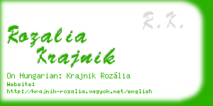 rozalia krajnik business card