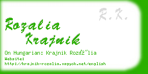 rozalia krajnik business card